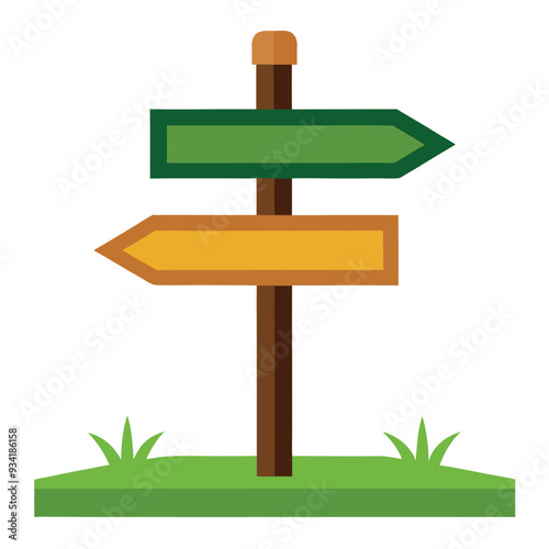 Sign Post Vector Illustration