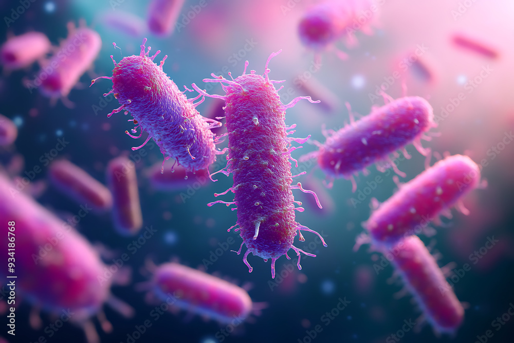 An abstract digital background illustrating the concepts of bacteria and vaccination An abstract digital background illustrating the concepts of bacteria and vaccination
