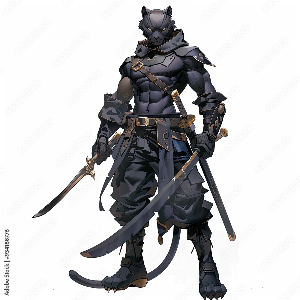 Fototapeta premium Anime Panther Warrior 