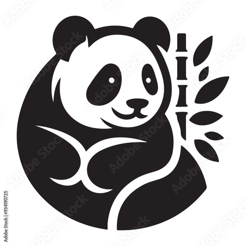 graphic artwork of a panda bear