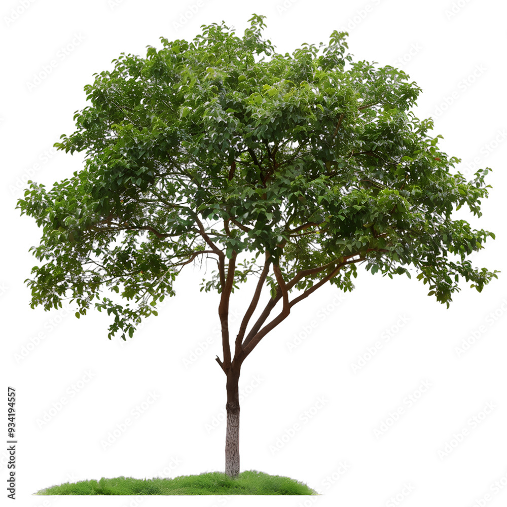 Obraz premium [Transparent Background PNG]Green Tree Isolated on White Background
