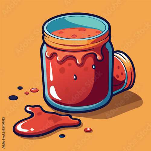 Spilled Jam Vector Illustration