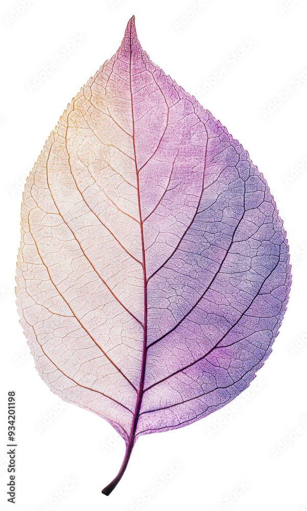 Obraz premium PNG Purple leaf showcasing intricate vein patterns