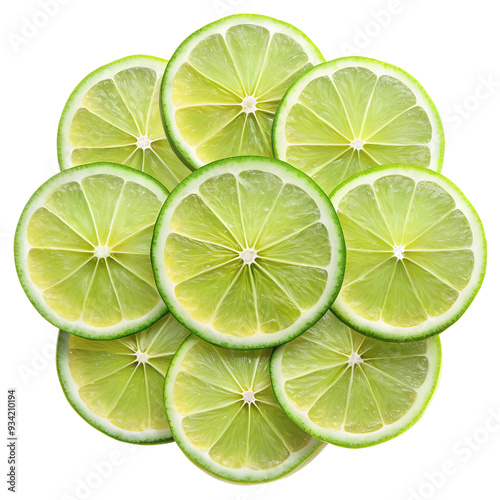 lime slices isolated on transparent background png