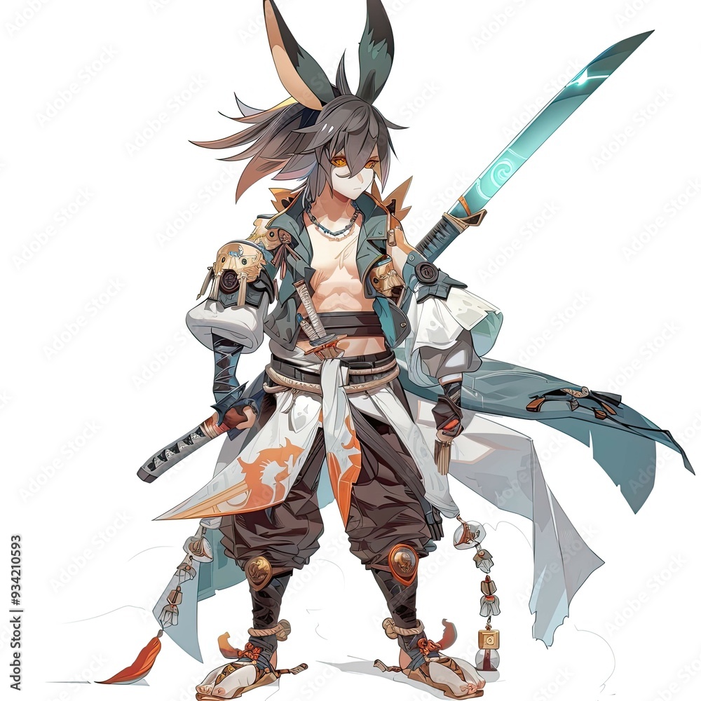 Obraz premium Anime Rabbit Warrior