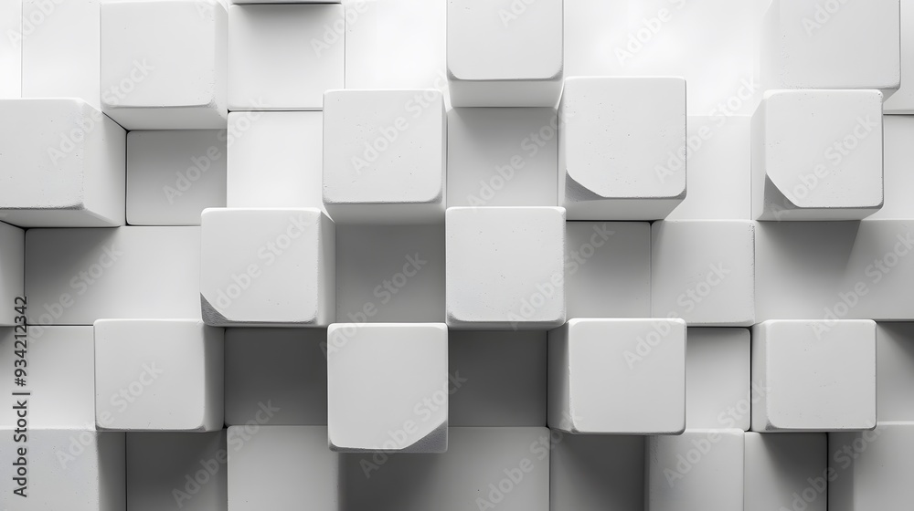 3D White Cubes on White Background, Abstract Image, Texture, Pattern, Wallpaper, Cover and Screen of Smartphone, Cell Phone, Computer, Laptop, 9:16 and 16:9 Format 3D White Cubes on White Background, Abstract Image, Texture, Pattern, Wallpaper, Cover and Screen of Smartphone, Cell Phone, Computer, Laptop, 9:16 and 16:9 Format