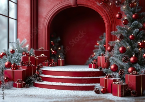 Christmas Decorations and Christmas Boxes in the Background	