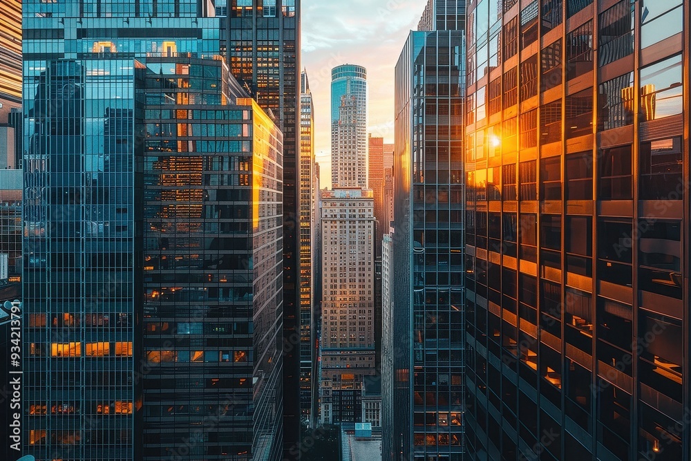 Panoramic Skyline at Golden Hour Panoramic Skyline at Golden Hour