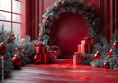 Christmas Decorations and Christmas Boxes in the Background	