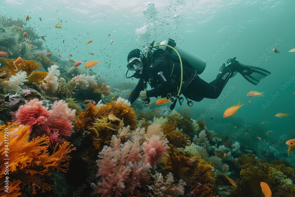 Underwater Paradise: Diver Discovers Diverse Marine Life Underwater Paradise: Diver Discovers Diverse Marine Life
