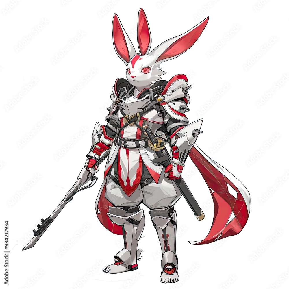 Obraz premium Anime Rabbit Warrior