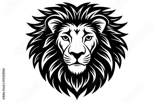 Lion Head Silhouette vector Illustration