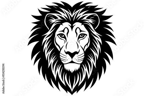 Lion Head Silhouette vector Illustration