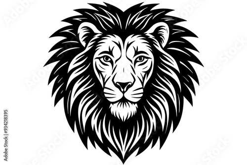 Lion Head Silhouette vector Illustration