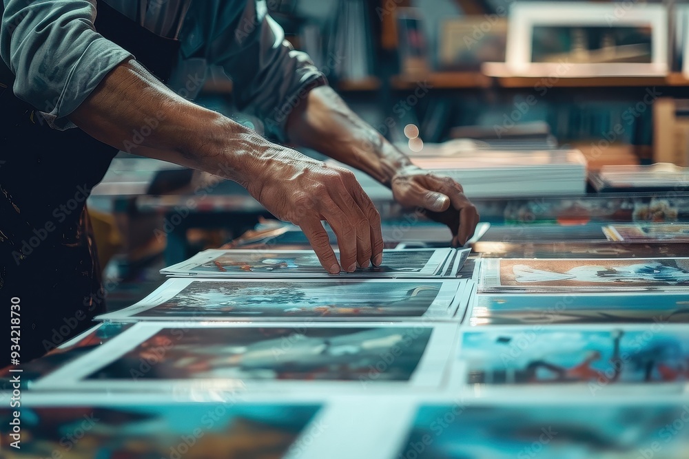 Obraz premium Expert Printer's Precise Inspection and Organization
