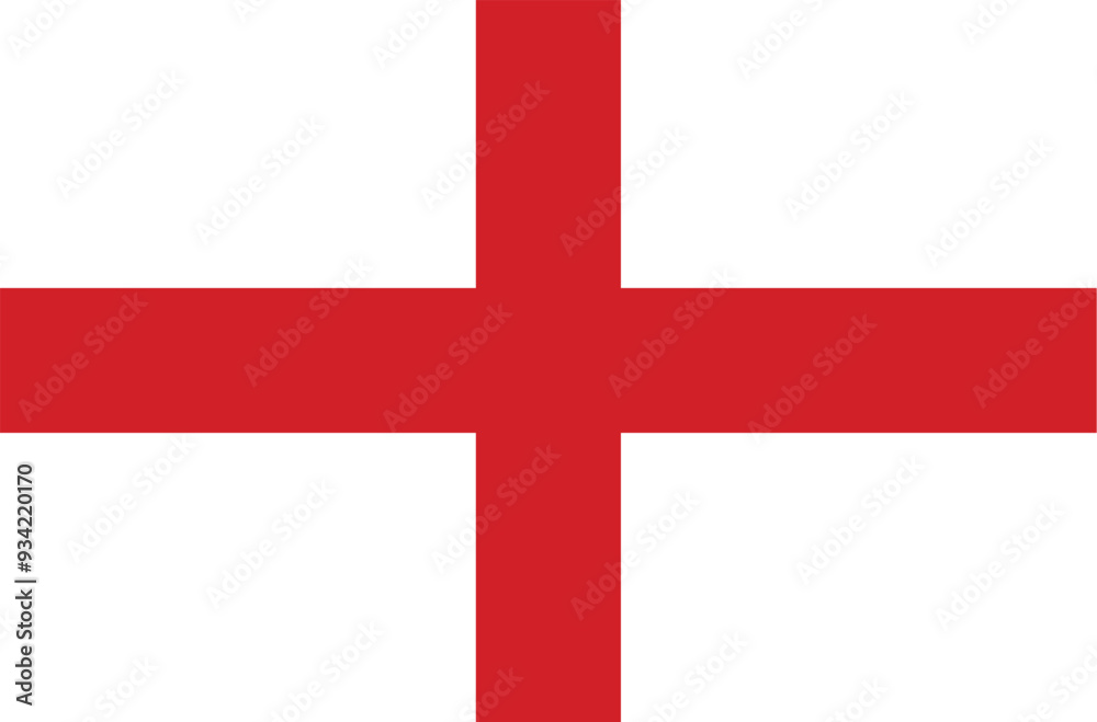 Obraz premium National flag of England. English flag. Vector illustration. 