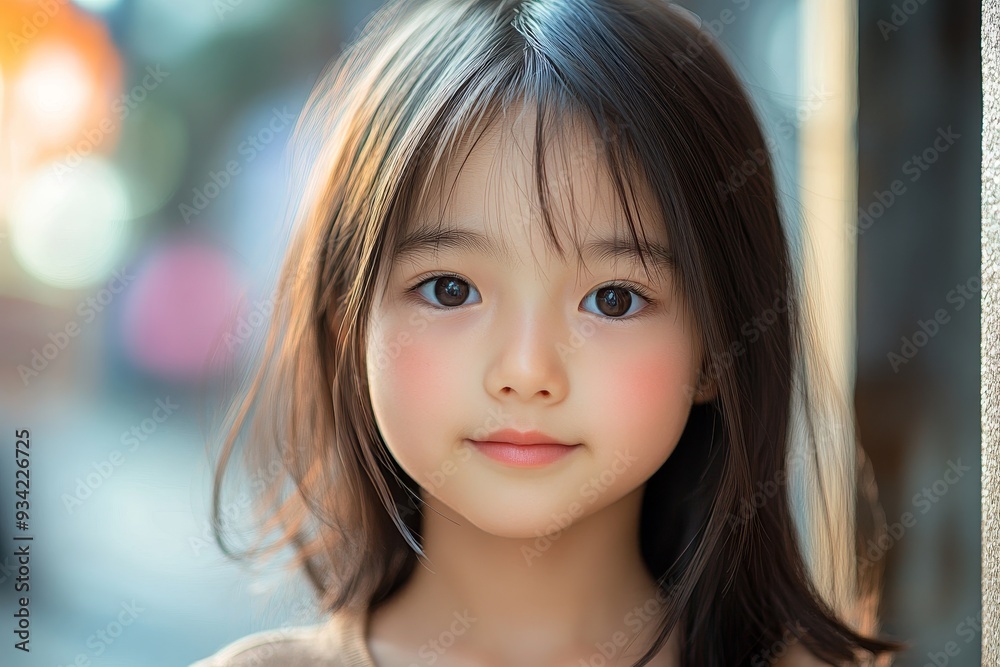 Portrait of Young Asian Girl, Generative AI Portrait of Young Asian Girl, Generative AI