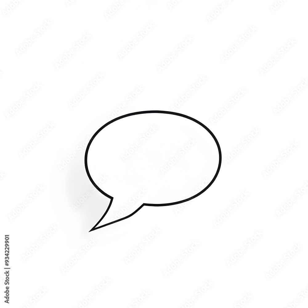 Text bubble cartoon icon illustration on white background. Generative AI Text bubble cartoon icon illustration on white background. Generative AI