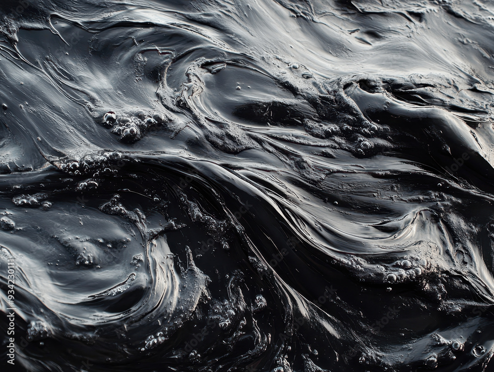 Dark, swirling water with bubbles captured in a close-up view during the late afternoon on a calm day Dark, swirling water with bubbles captured in a close-up view during the late afternoon on a calm day