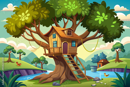 house in the woods isolated on white background.PNG Transparent file type with high definition picture quality available.