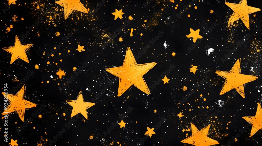 Yellow Stars on Black Background, Abstract Image, Texture, Pattern, Wallpaper, Cover and Screen of Smartphone, Cell Phone, Computer, Laptop, 9:16 and 16:9 Format Yellow Stars on Black Background, Abstract Image, Texture, Pattern, Wallpaper, Cover and Screen of Smartphone, Cell Phone, Computer, Laptop, 9:16 and 16:9 Format