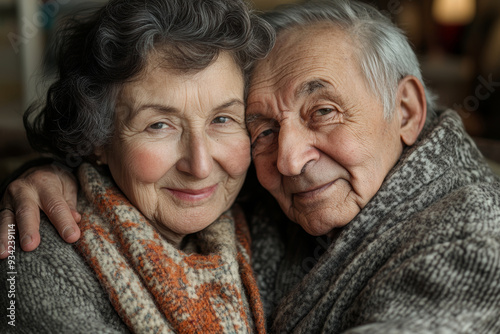 Senior couple taking care of each other, Generative AI