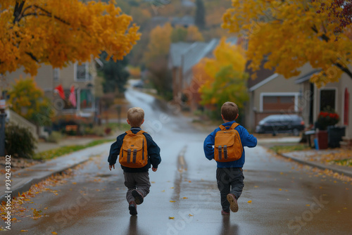 Kids Running To School Wear...