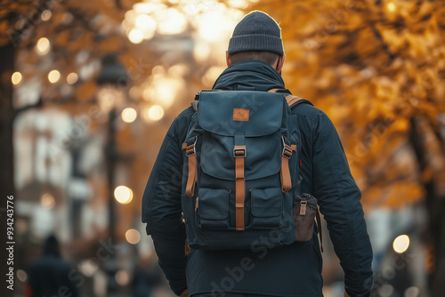 Man With Backpack Traveling