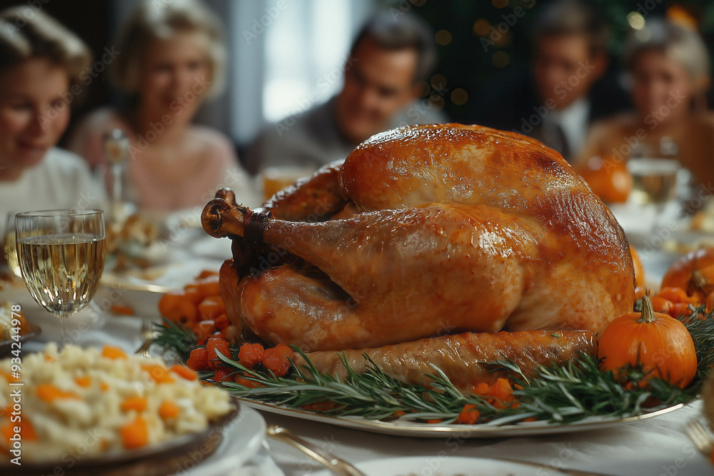 Naklejka premium Vintage Thanksgiving Dinner