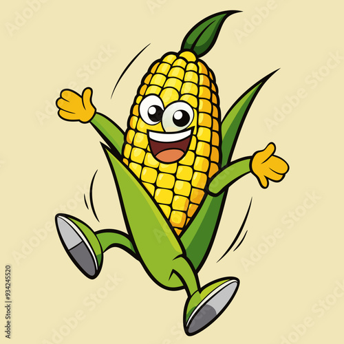 corn cartoon caracter