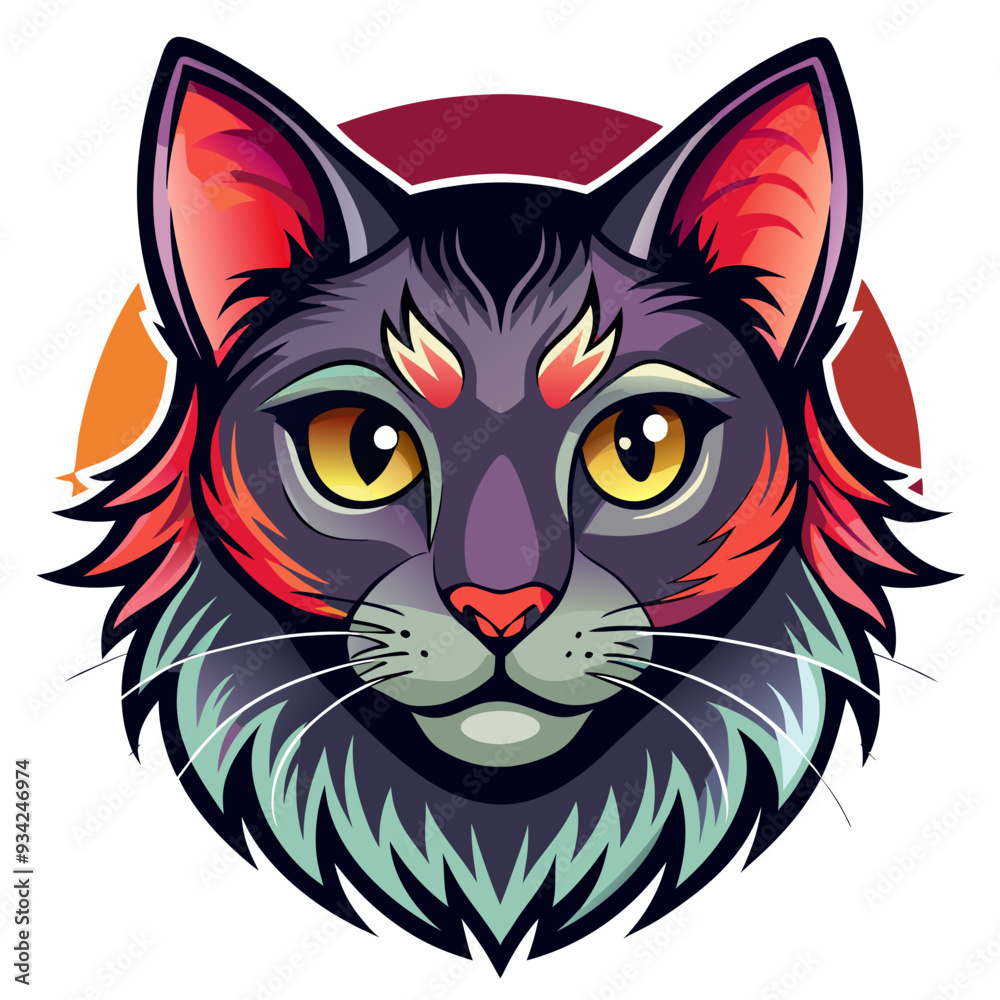 vector illustration of an abstract cat vector illustration of an abstract cat