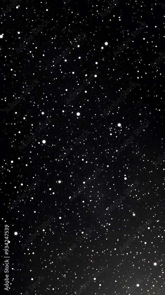 Fototapeta premium White Stars on Black Background, Abstract Image, Texture, Pattern, Wallpaper, Cover and Screen for Smartphone, Cell Phone, Computer, Laptop, 9:16 and 16:9 Format