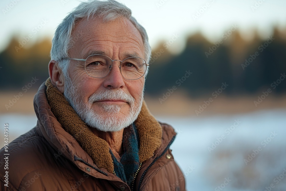 Ive always loved the fresh air. Portrait of a mature man standing outdoors, Generative AI Ive always loved the fresh air. Portrait of a mature man standing outdoors, Generative AI