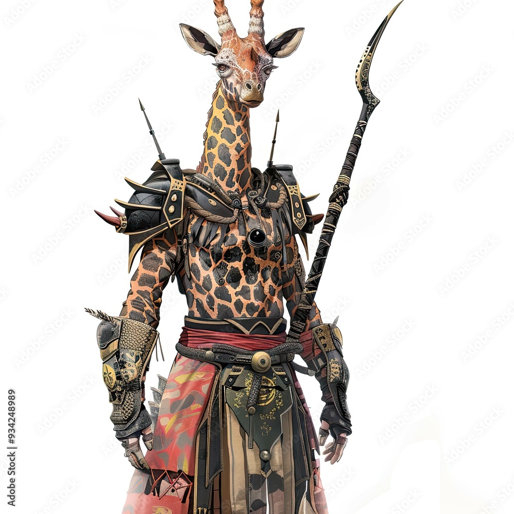 Fototapeta premium Anime Giraffe Warrior