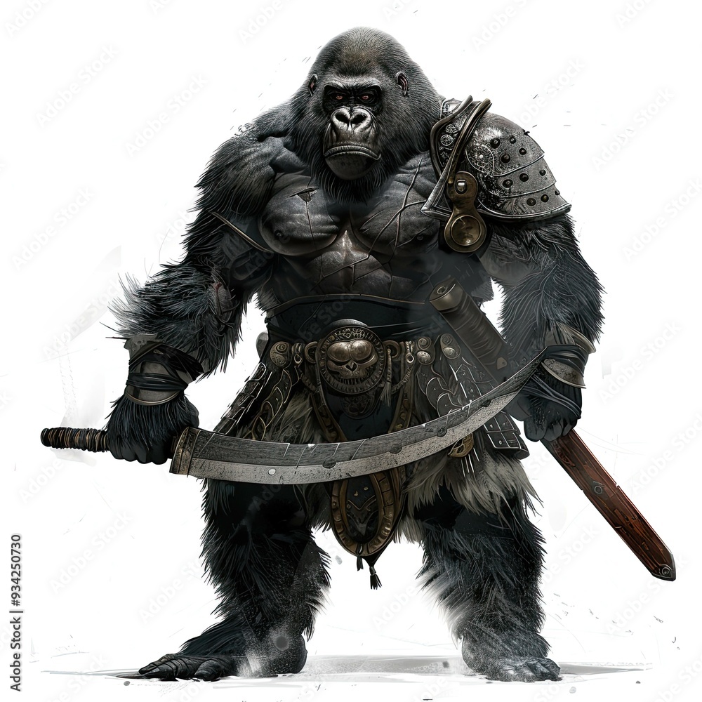 Fototapeta premium Anime Gorilla Warrior