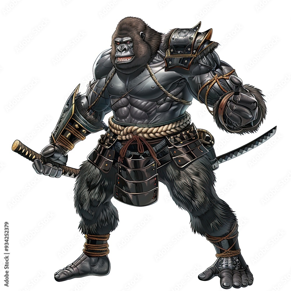 Fototapeta premium Anime Gorilla Warrior