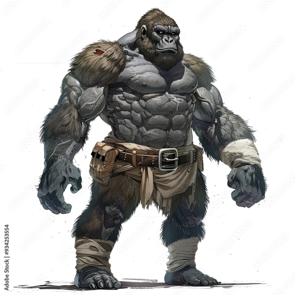 Fototapeta premium Anime Gorilla Warrior
