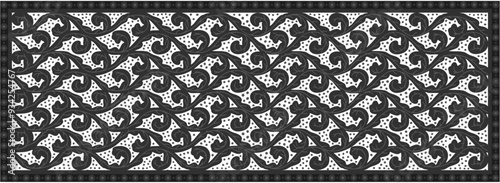 Floral ornamented pattern; old style ornate decoration