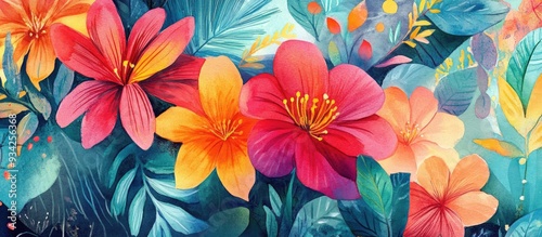 Vibrant Watercolor Floral Illustrations