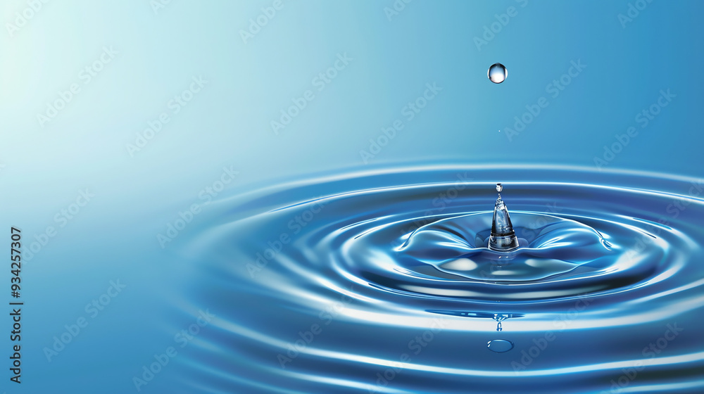 Still water with ripples spreading outward from a drop. Still water with ripples spreading outward from a drop.