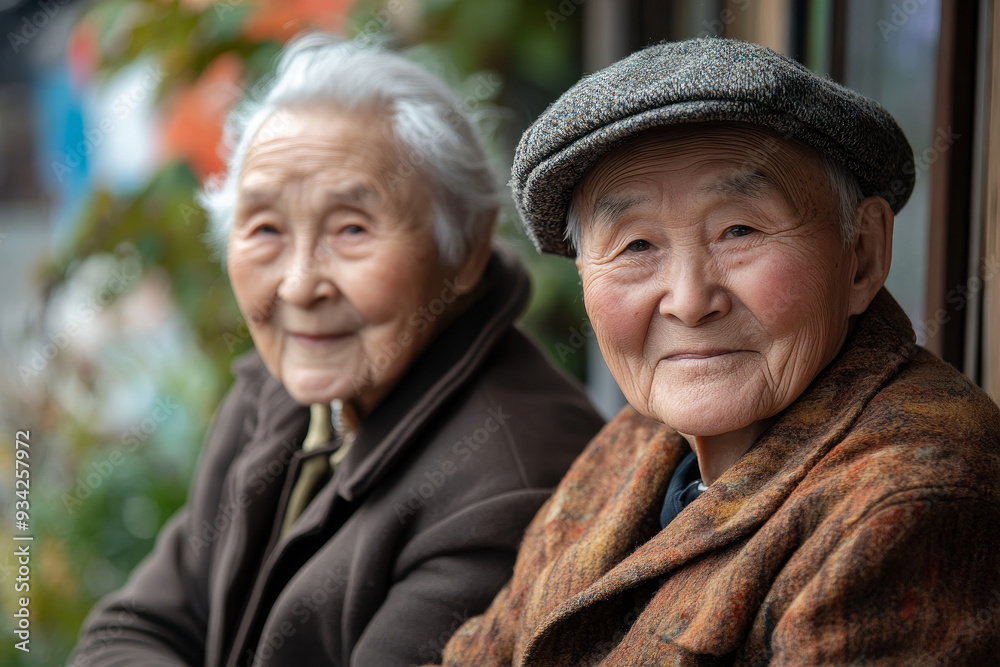 Portrait of old people enjoying, Generative AI Portrait of old people enjoying, Generative AI