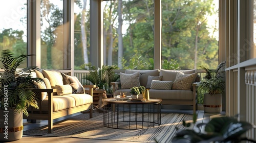 Cozy Porch with Sunny View