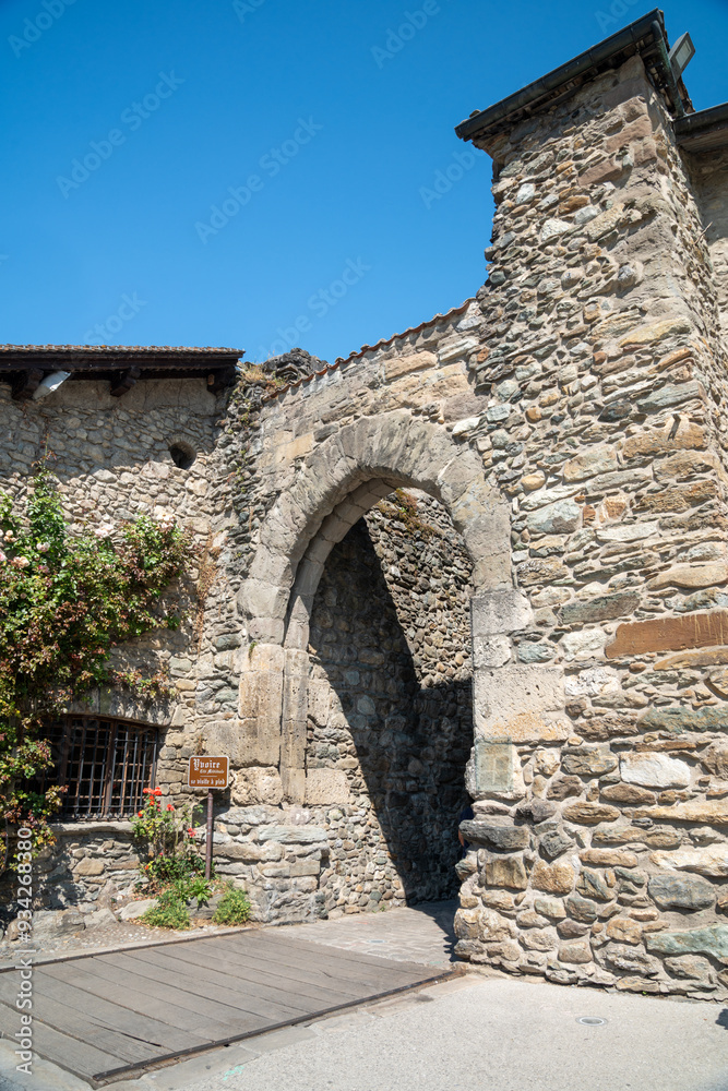 Entrance to the small medieval village of Yvoire France Entrance to the small medieval village of Yvoire France