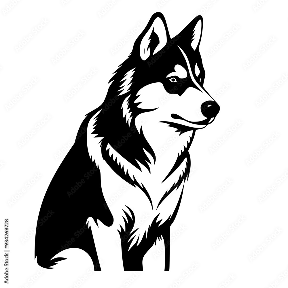 Naklejka premium Husky Vector
