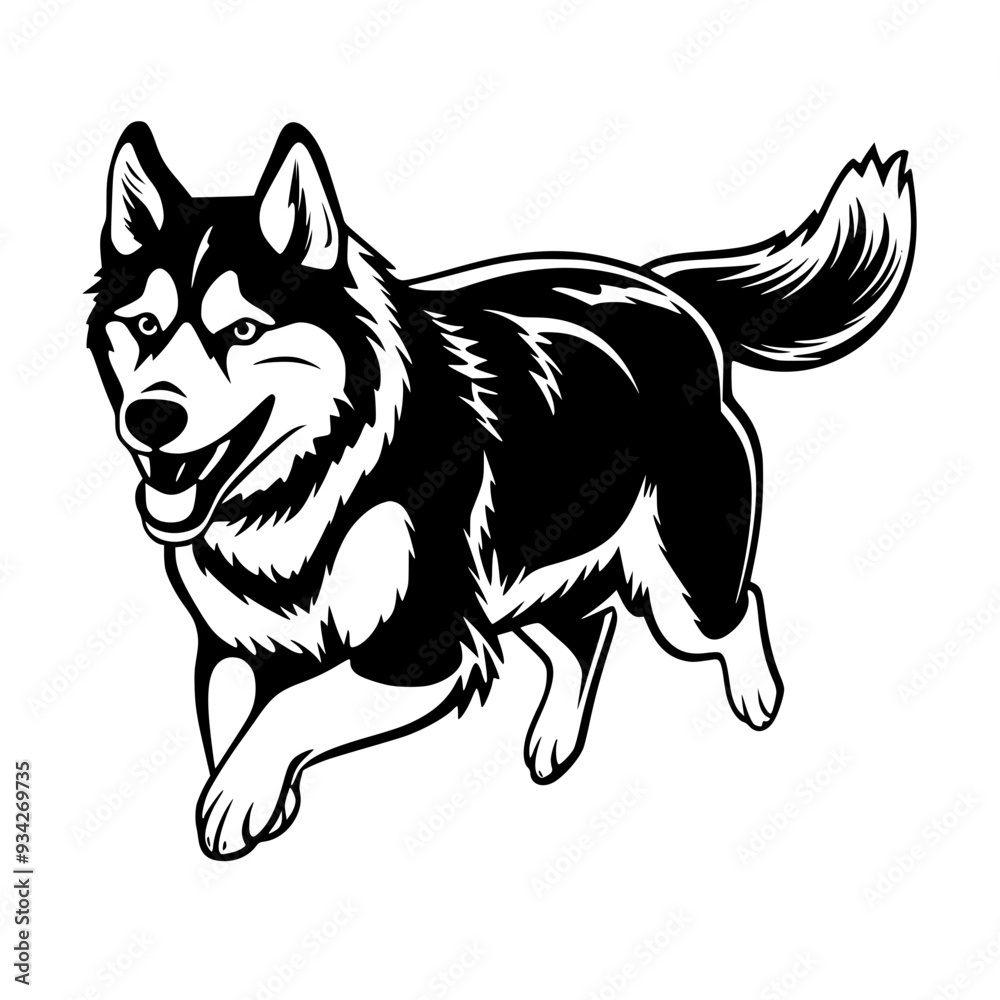 Fototapeta premium Husky Vector