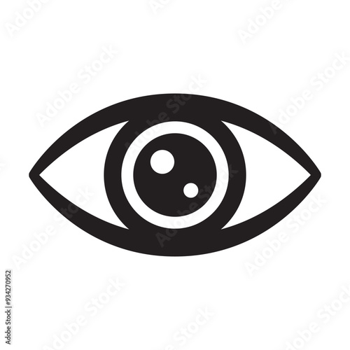 Eye icon, eyeball icon.