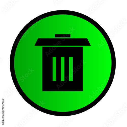 trash bin icon vector simple design illustration 