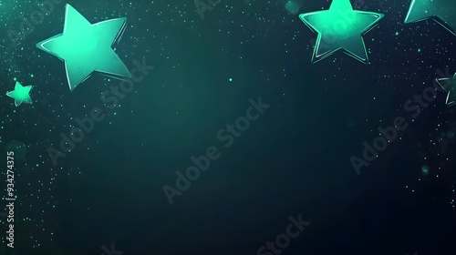 Wallpaper Mural Green Stars on Black Background, Abstract Image, Texture, Pattern, Wallpaper, Cover and Screen of Smartphone, Cell Phone, Computer, Laptop, 9:16 and 16:9 Format Torontodigital.ca