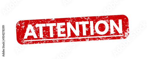 Attention rubber stamp - vector illustration