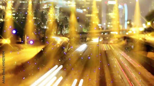 Light background city road light
